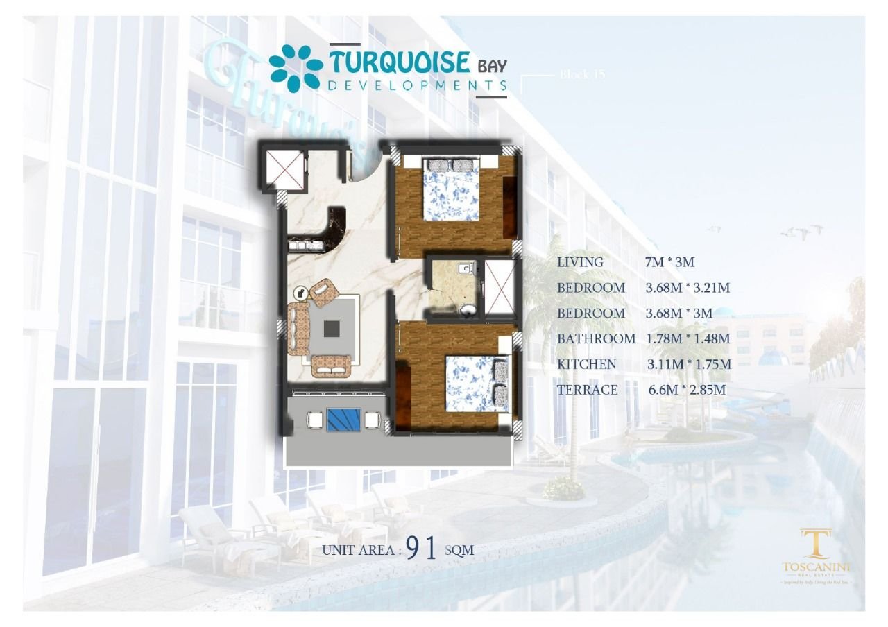 Ready-to-Move Chalet  Turquoise Bay Resort - El Wazara District, near El Gouna, Hurghada